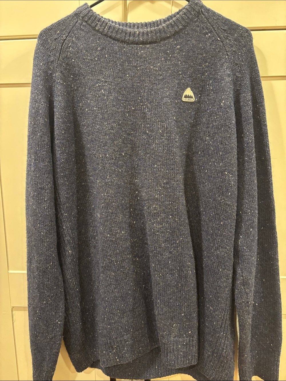 Burton Navy wool Speckled Crewneck Sweater